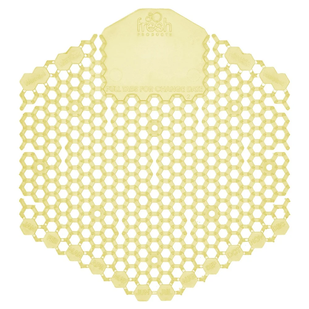 Fresh Products Wave 3D Urinal Deodorizer Screen - Citrus Scent, Yellow (10/Box)