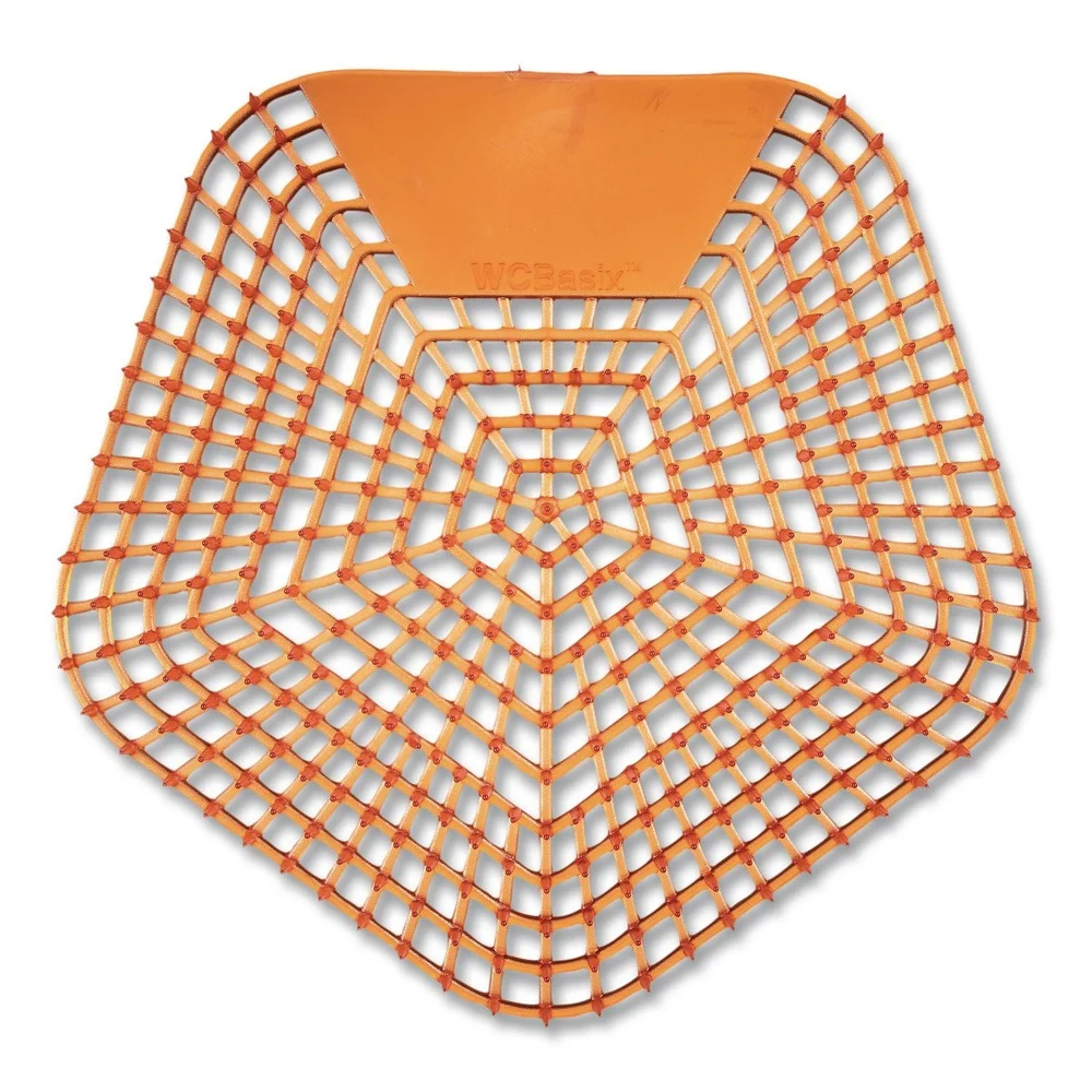 Boardwalk 0.11 oz Anti-Splash Urinal Screen - Mango Mist Scent/Orange (10/Carton)