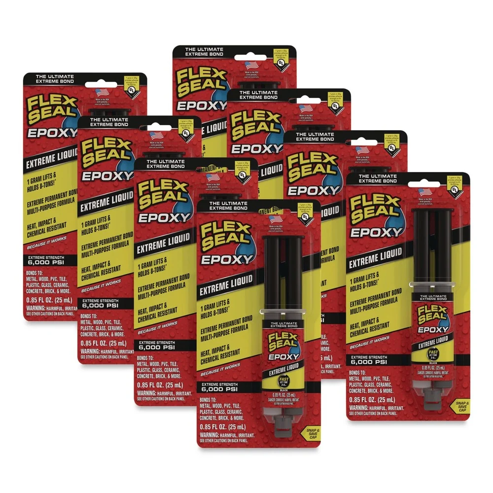 Flex Seal Products 0.8 oz Flex Epoxy Extreme Liquid - Dries Black (8/Carton)