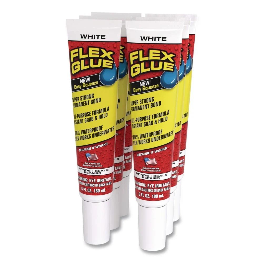 Flex Seal Products 6 oz Flex Glue Easy Squeeze - Dries White (6/Carton)