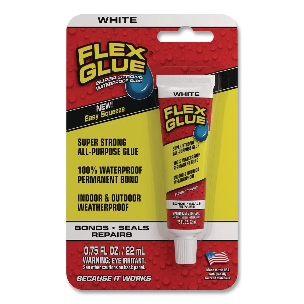 Flex Seal Products 0.75 oz Flex Glue Super Strong Waterproof Glue - Dries White (24/Carton)