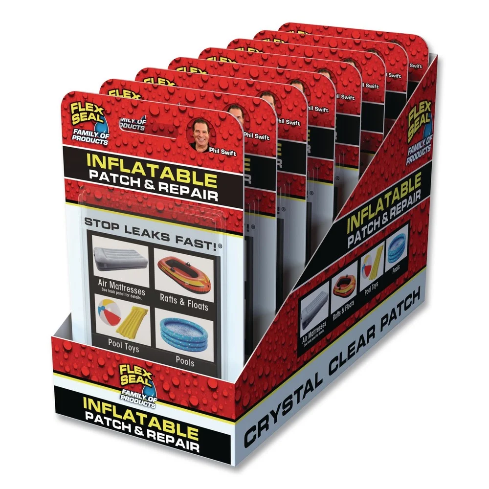 Flex Seal Products 3 in. x 4 in. Flex Seal Inflatable Patch and Repair - Clear (8/Carton)