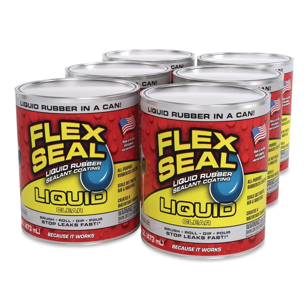Flex Seal Products 16 oz Flex Seal Liquid Rubber Sealant Coating Liquid - Dries Clear (6/Carton)