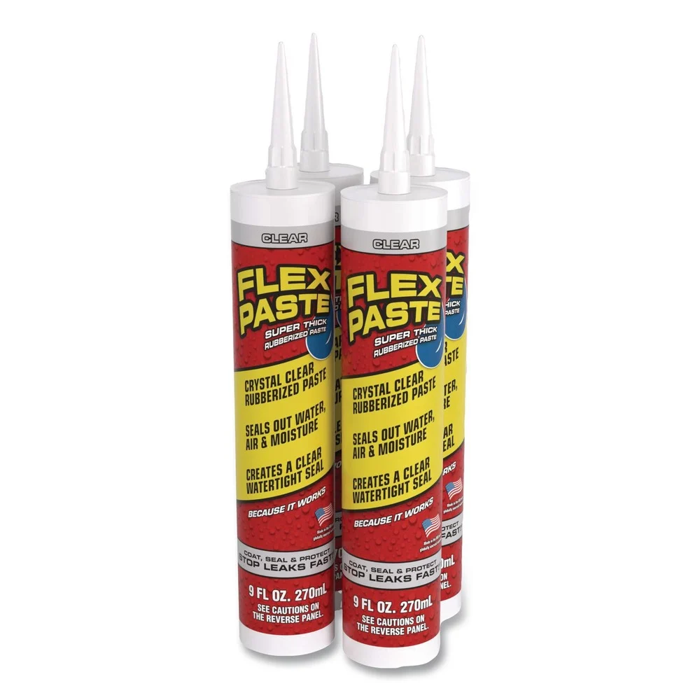 Flex Seal Products 9 oz Flex Paste Super Thick Rubberized Paste - Dries Clear (4/Carton)