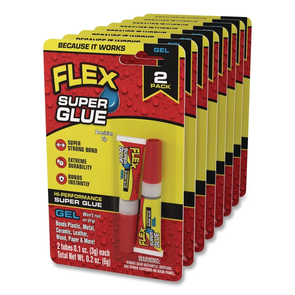 Flex Seal Products 0.1 oz Flex Super Glue - Dries Clear (8/Carton)