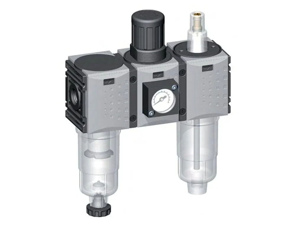 FRL 3-Part G1/4'' 800 l/min 0.5-8.0bar/7-116psi Auto Polycarbonate Futura 0