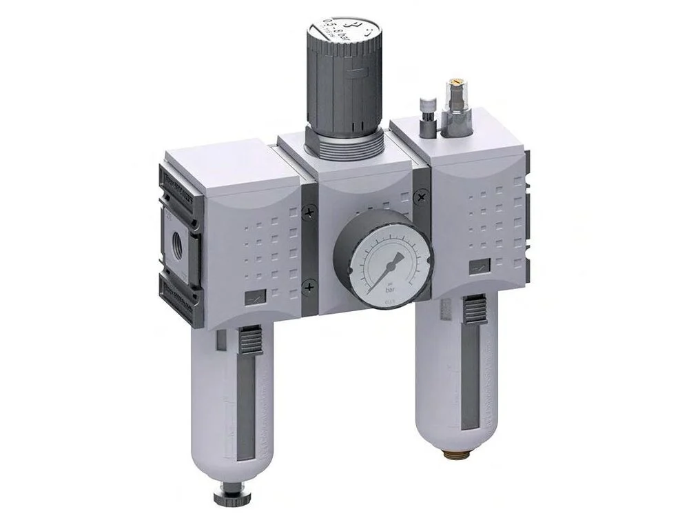 FRL 3-Part G3/8'' 3500 l/min 0.2-4.0bar/3-58psi Auto Polycarbonate Futura 2