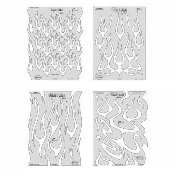ANEST IWATA Artool? FH-FOR-5SP Flame-O-Rama Series Freehand Airbrush Template Se