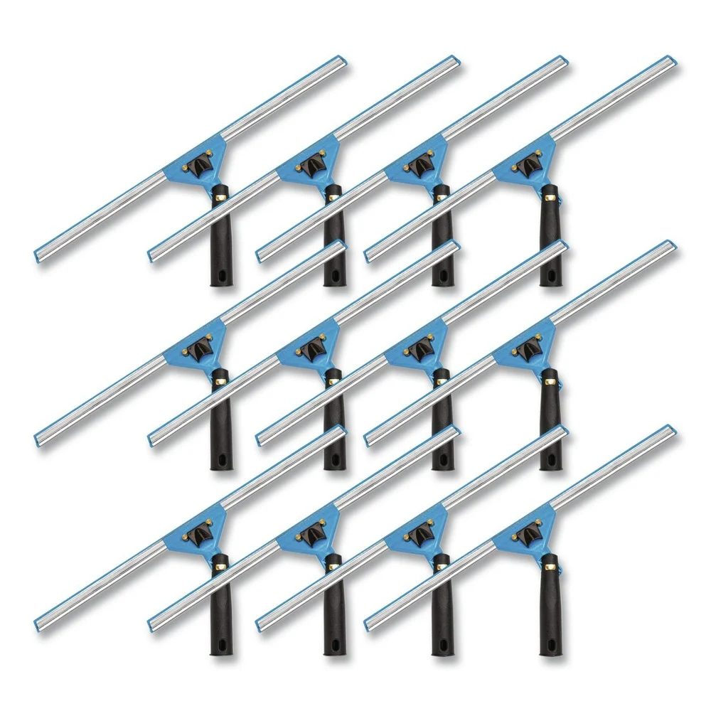 Gritt Commercial Swivel Window Squeegee with Quick Release, 18-in Wide Blade, 12/Carton