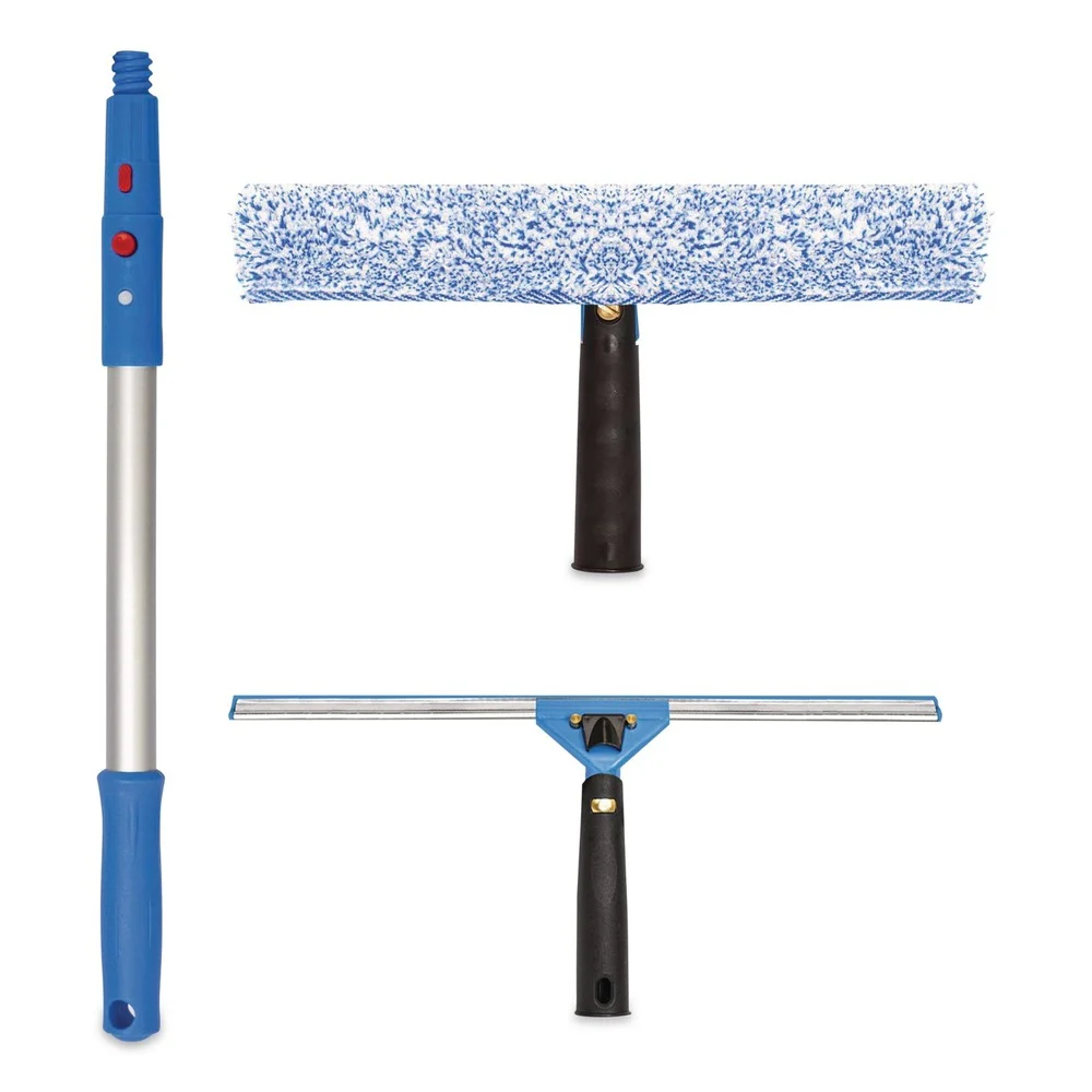 Gritt Commercial 18 in. Wide Blade Pro Window Washing Kit with Squeegee, Washer and 20 in. Pole (1-Kit)