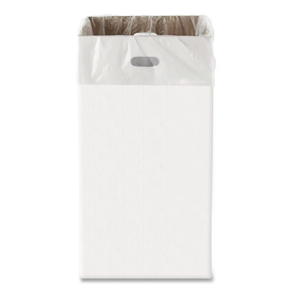 Gritt Commercial 30 Gallon Corrugated Cardboard Trash Can and Recycling Container, White, 4/Carton