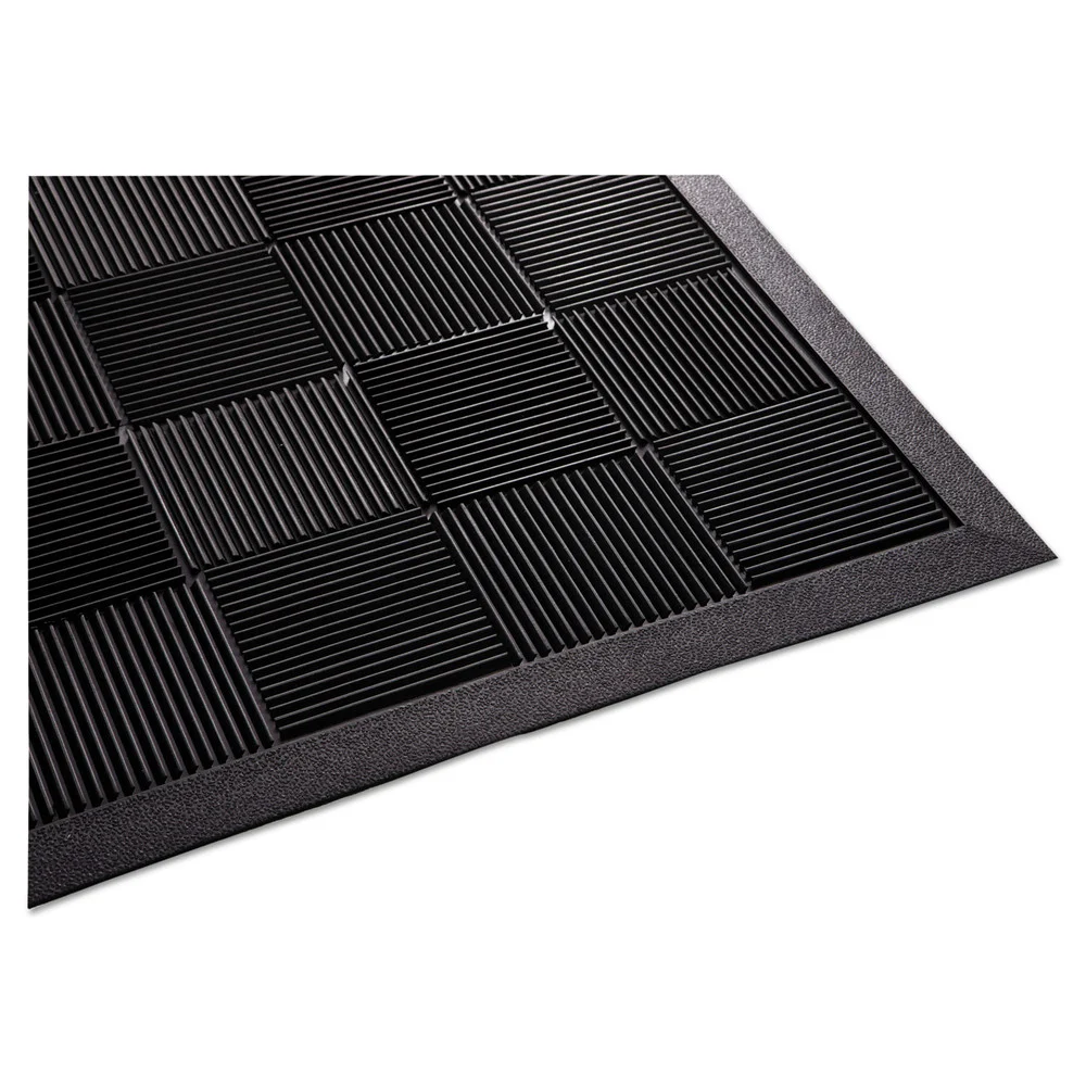 Guardian 24 in. x 36 in. Parquet Wiper Scraper Mat - Black