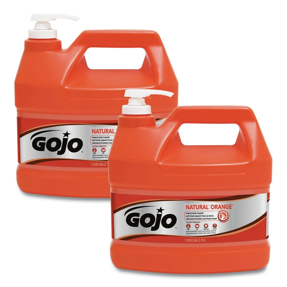 GOJO Industries 1 gal. Pump Bottle NATURAL ORANGE Pumice Hand Cleaner - Citrus (2/Carton)