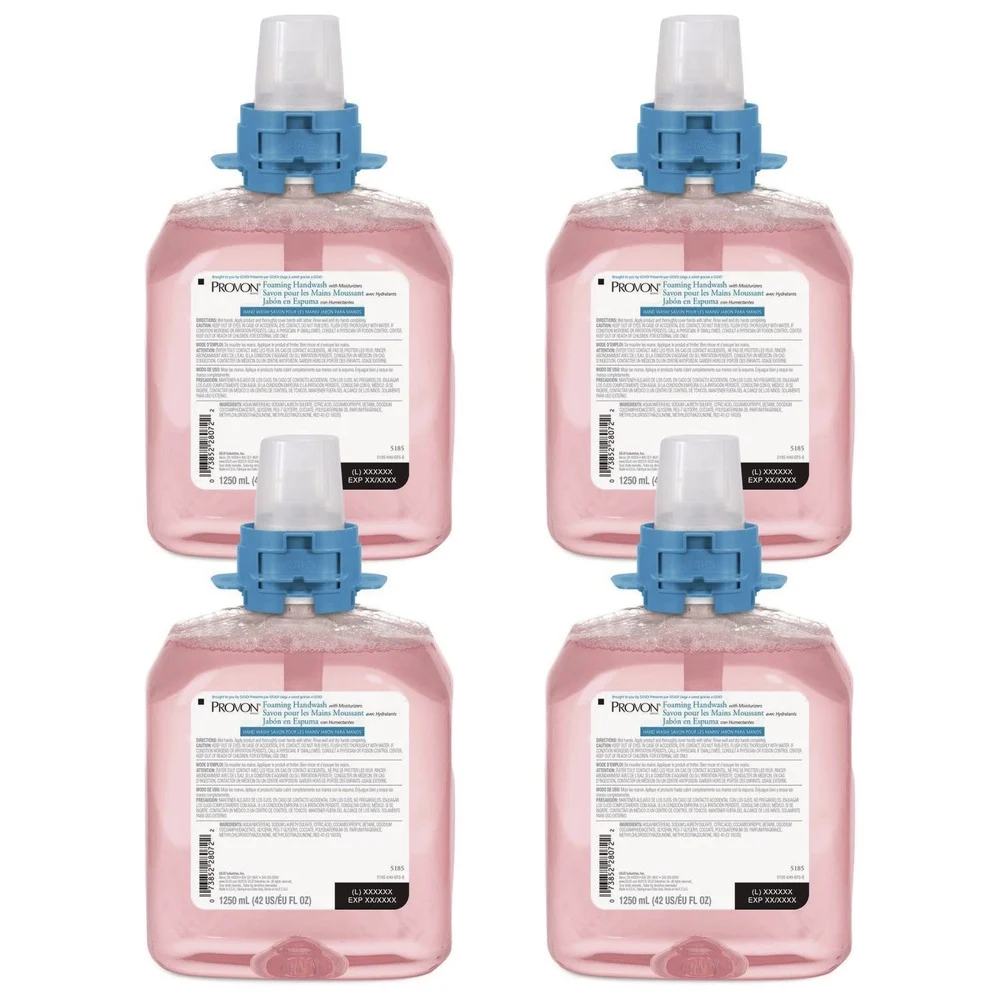 PROVON 5185-04 1250 mL Foaming Handwash with Advanced Moisturizers Refill - Refreshing Cranberry (4/Carton)