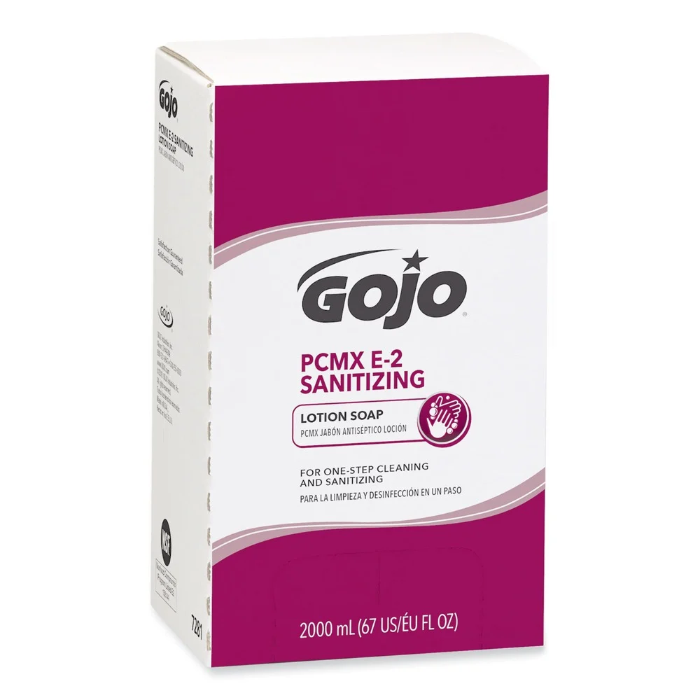GOJO Industries E2 2,000 mL Sanitizing Lotion Soap with PCMX Refill for Pro TDX Dispenser - Fragrance-Free (4/Carton)