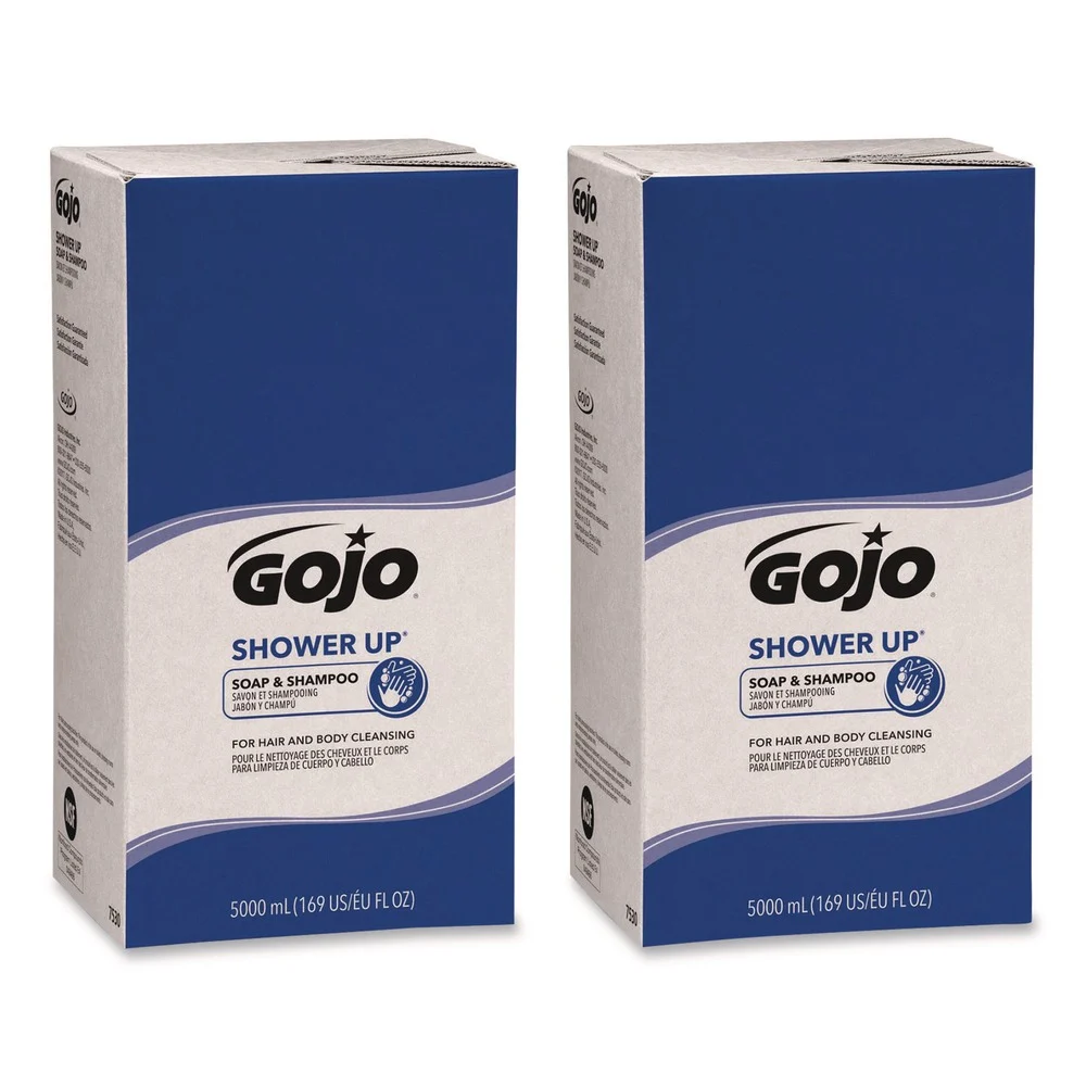 GOJO Industries 5000 mL Refill Bag SHOWER UP Soap and Shampoo - Clean (2/Carton)