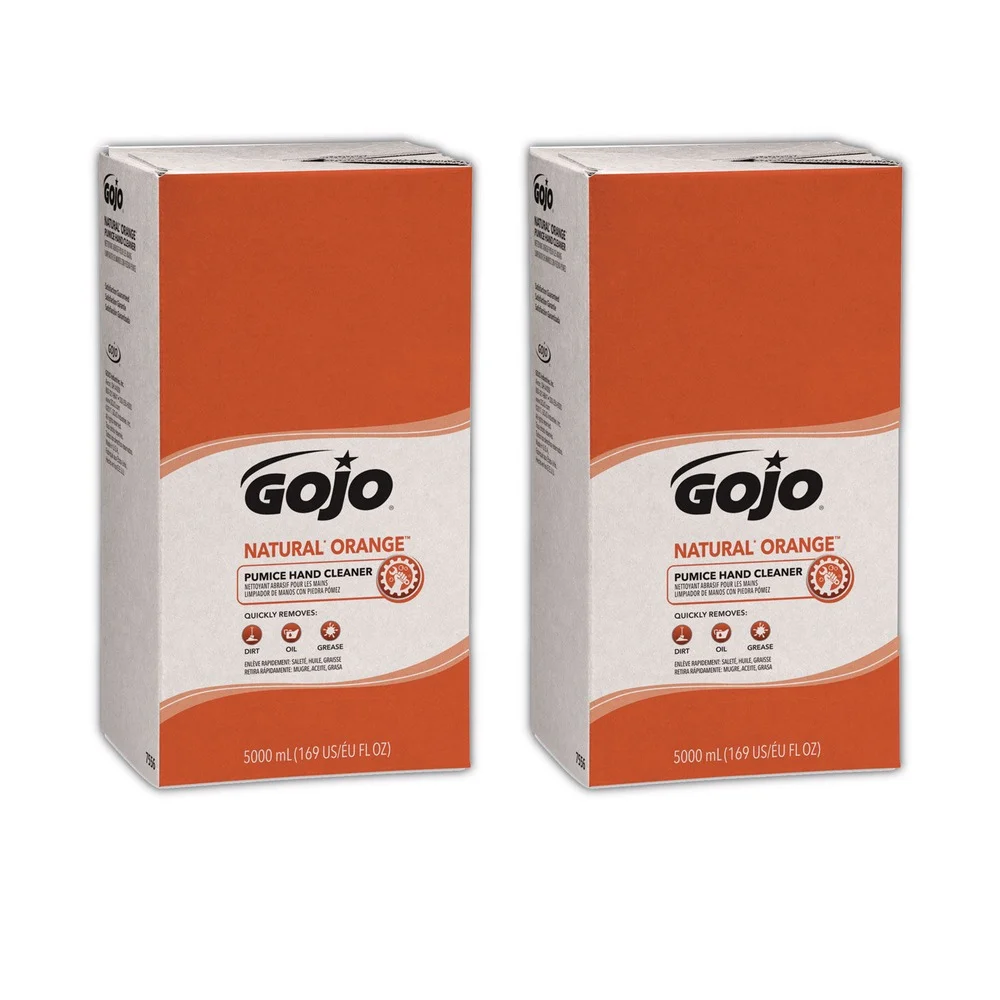 GOJO Industries 5000 mL NATURAL ORANGE Pumice Hand Cleaner Refill - Citrus Scent (2/Carton)