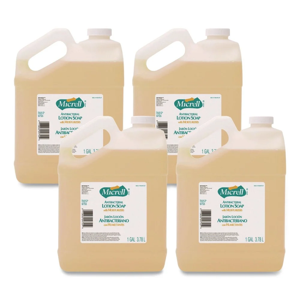 MICRELL Antibacterial Lotion Soap, Light Scent, 1gal Bottle, 4/carton