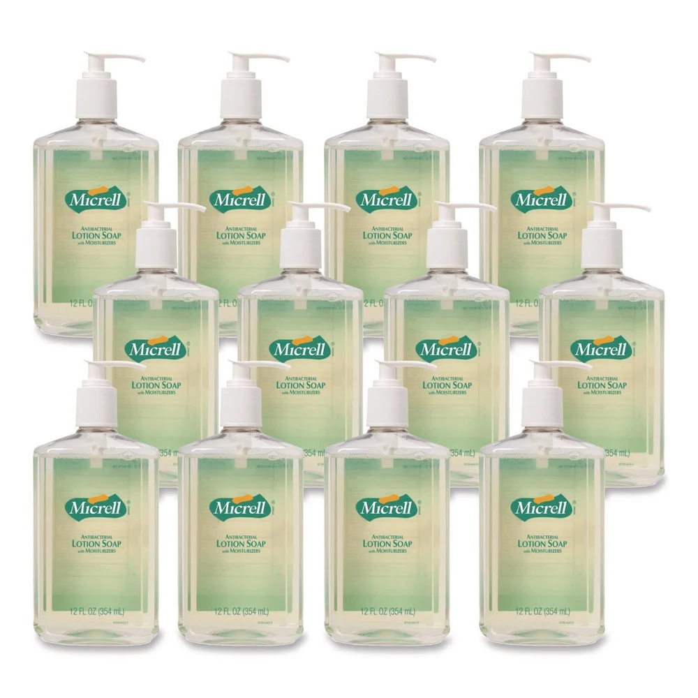 MICRELL 12 oz. Pump Bottle Antibacterial Lotion Soap - Light Scent (12/Carton)