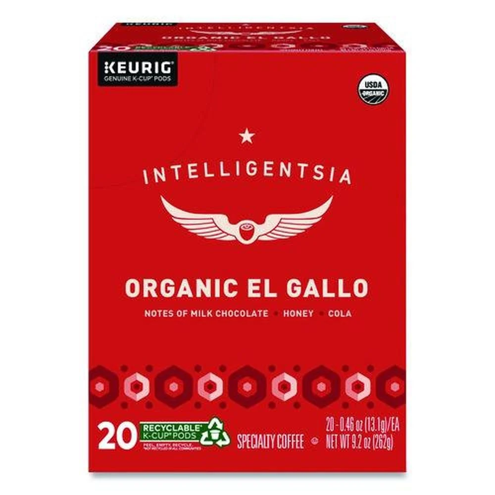 Intelligentsia 5000371867 Light Roast Coffee K-Cups - El Gallo Organic (20/Box)