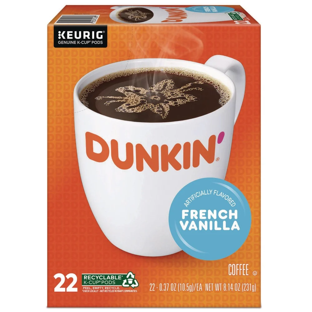 Dunkin' 5000363272 K-Cup Pods - French Vanilla (22/Box)