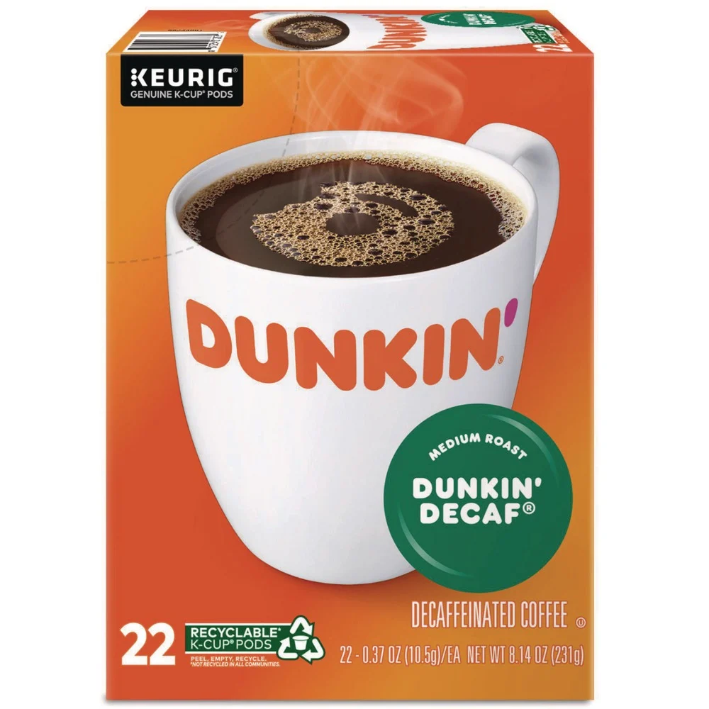 Dunkin' 5000380568 K-Cup Pods - Dunkin' Decaf (22/Box)