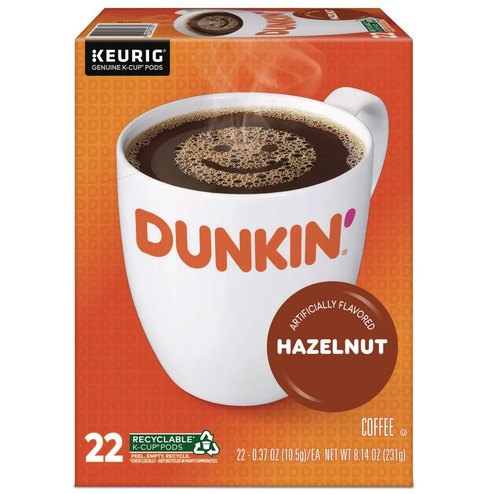 Dunkin' 5000363273 K-Cup Pods - Hazelnut (22/Box)