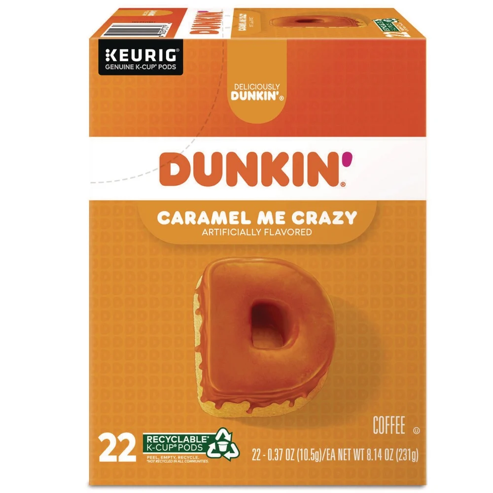 Dunkin' 5000364900 K-Cup Pods - Caramel Me Crazy (22/Box)