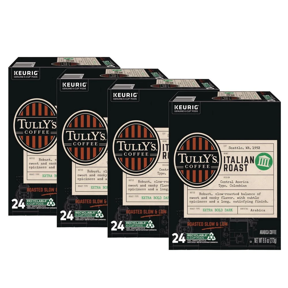 Tully's Coffee 5000330029 Coffee K-Cups - Italian Roast (96/Carton)
