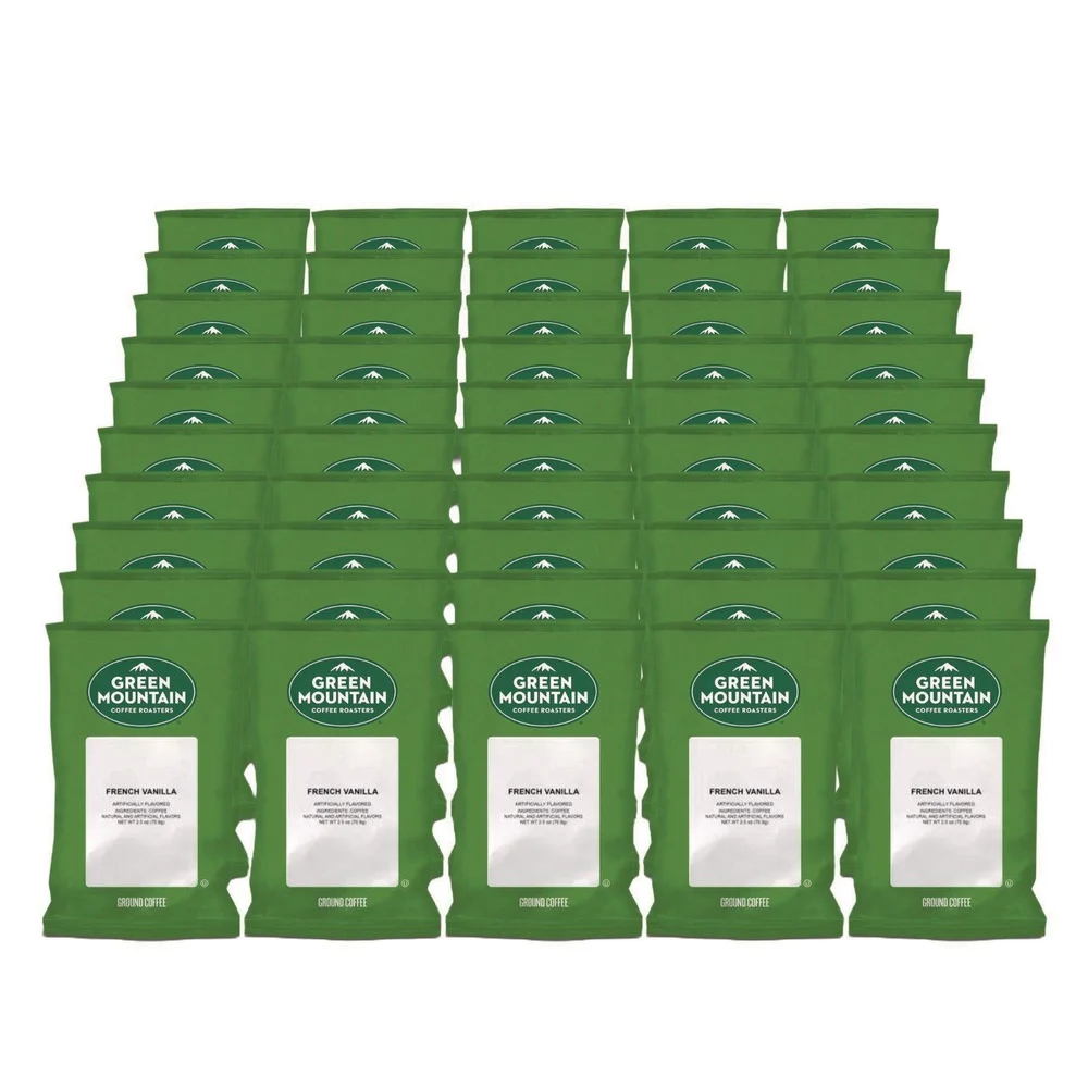Green Mountain Coffee 5000364509 2.2 oz. Coffee Fraction Packs - French Vanilla (50/Carton)