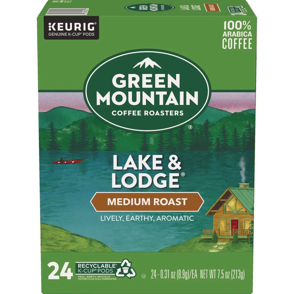 Green Mountain Coffee Medium Roast Lake and Lodge Coffee K-Cups (24/Box)