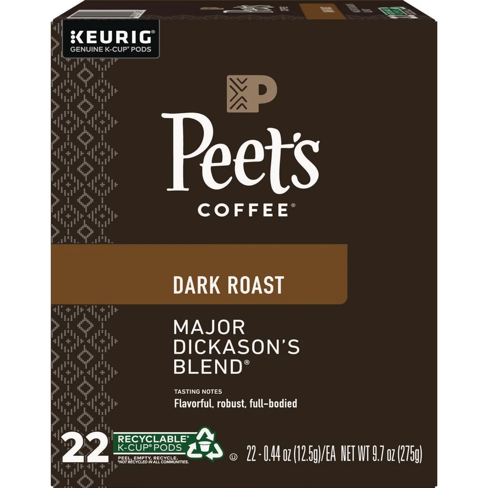 Peet's Coffee & Tea 5000377638 K-Cups - Major Dickason's Blend (22/Box)