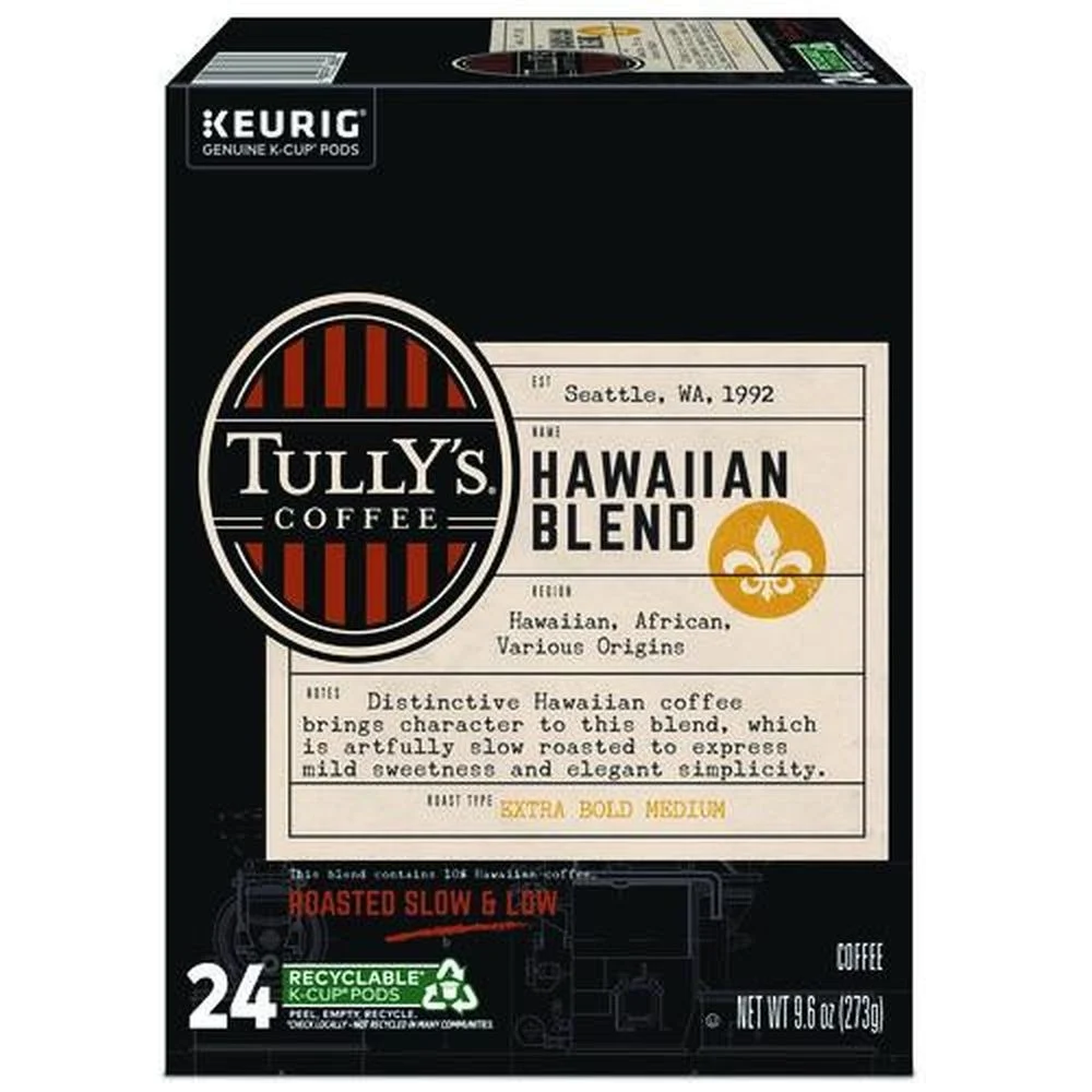 Tully's Coffee Coffee K-Cups - Hawaiian Blend (24/Box)