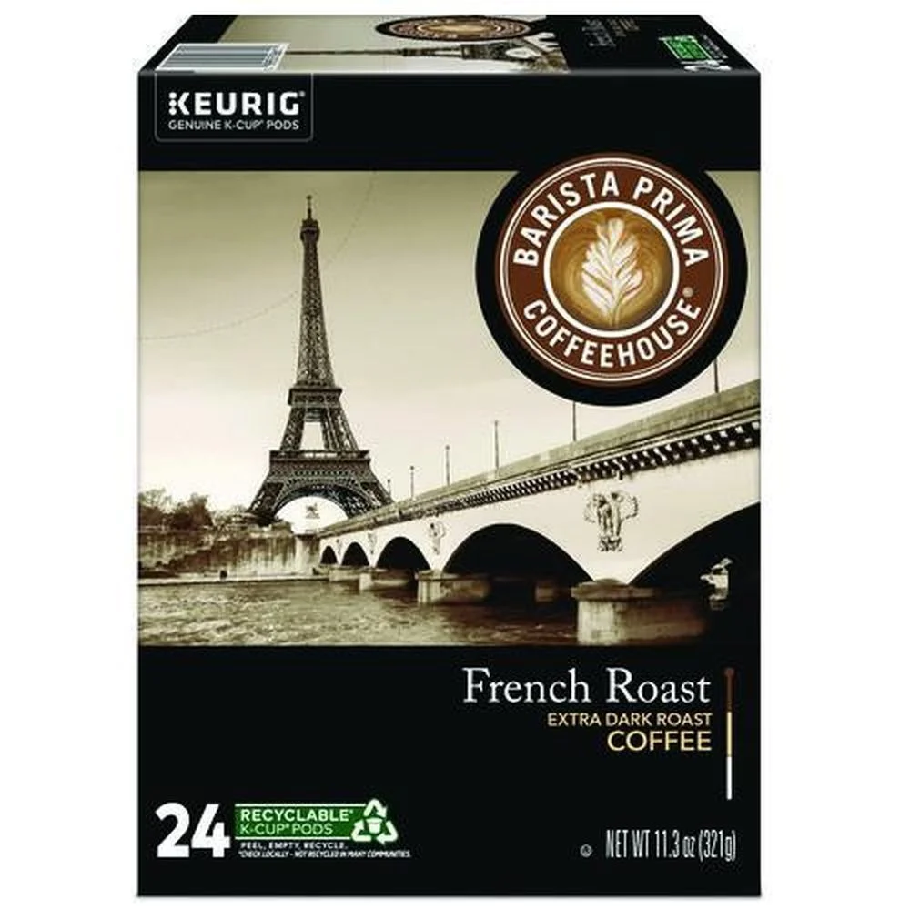 Barista Prima Coffeehouse French Roast K-Cups Coffee Pack (24/Box)