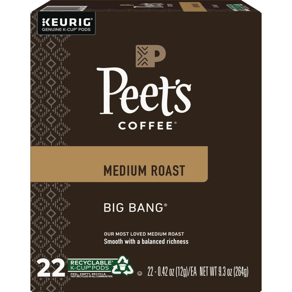 Peet's Coffee & Tea 5000377811 K-Cups - Big Bang (22/Box)
