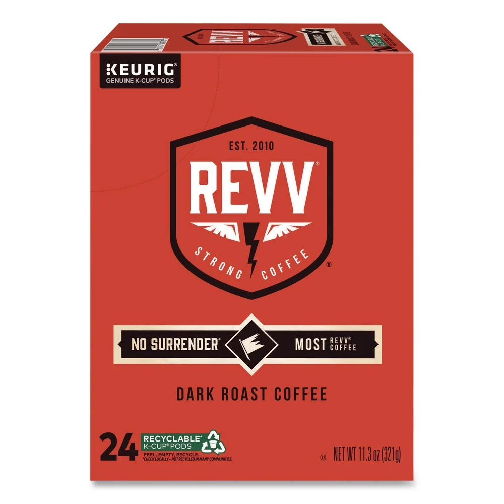 revv 5000355485 Dark Roast K-Cup - No Surrender (24/Box)