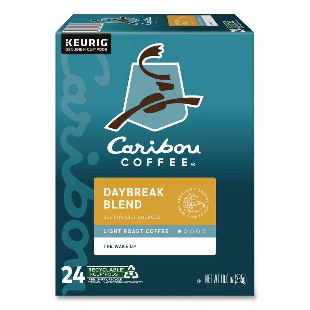 Caribou Coffee 5000330136 Coffee K-Cups - Daybreak Morning Blend (24/Box)