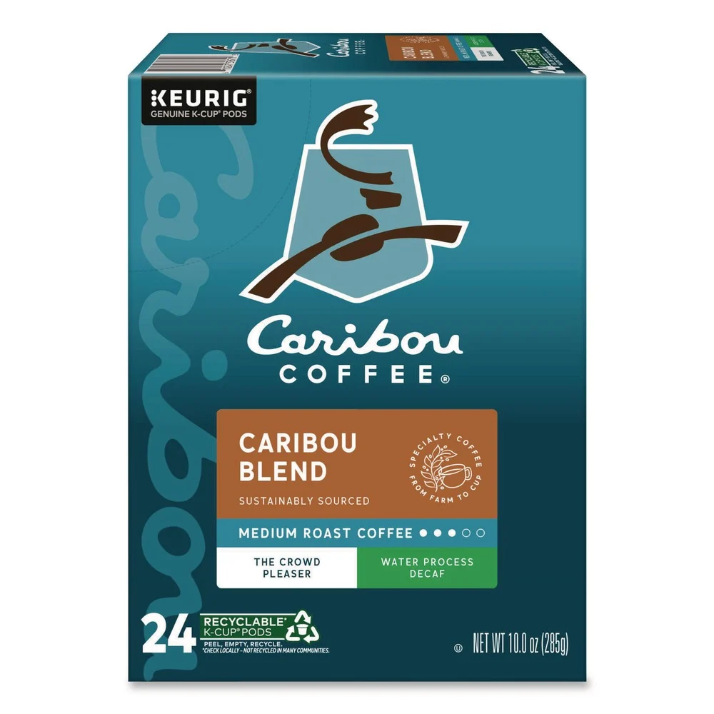 Caribou Coffee 5000330137 Coffee K-Cups - Caribou Blend Decaf (24/Box)