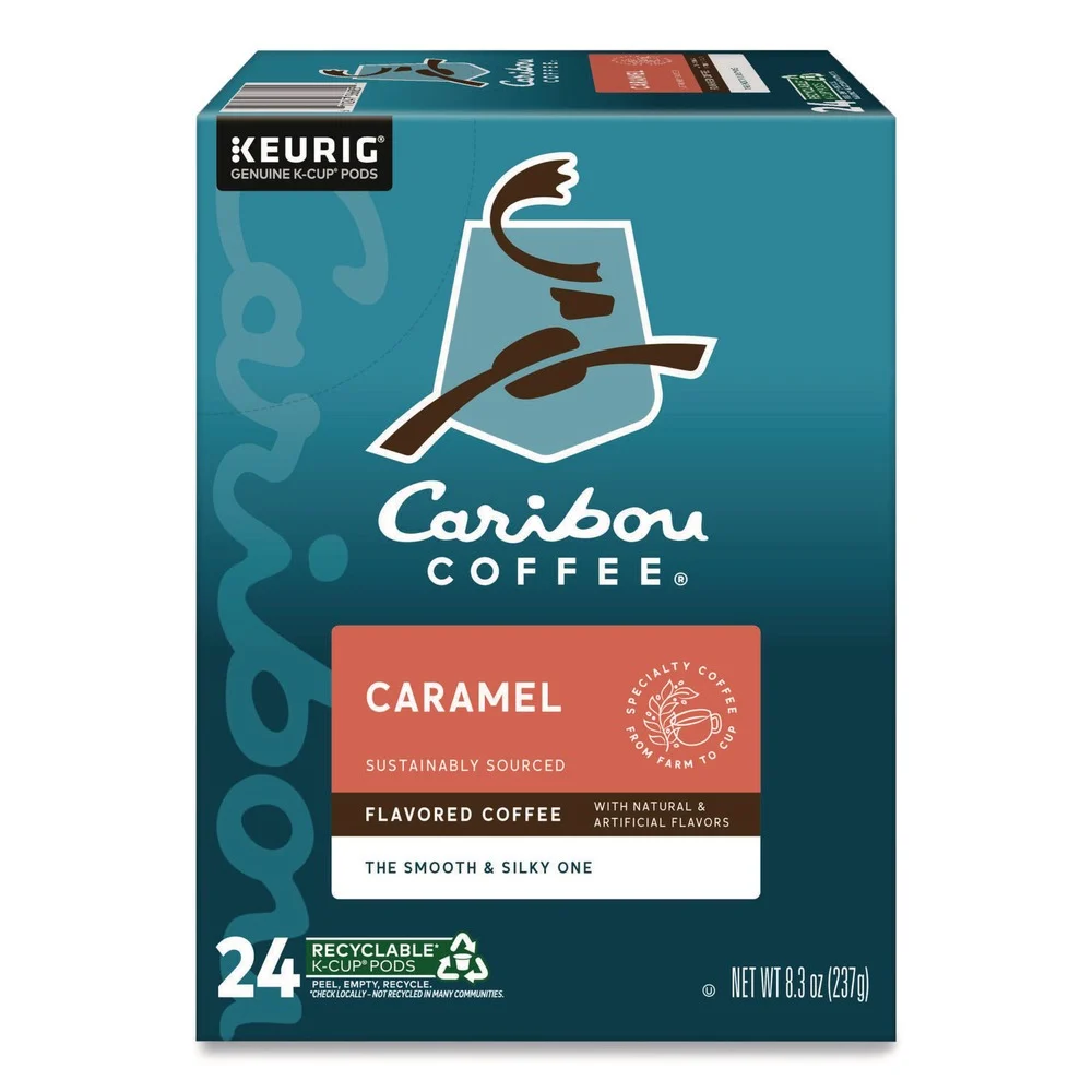Caribou Coffee 5000330787 Mild Roast K-Cups - Caramel Hideaway (24/Box)