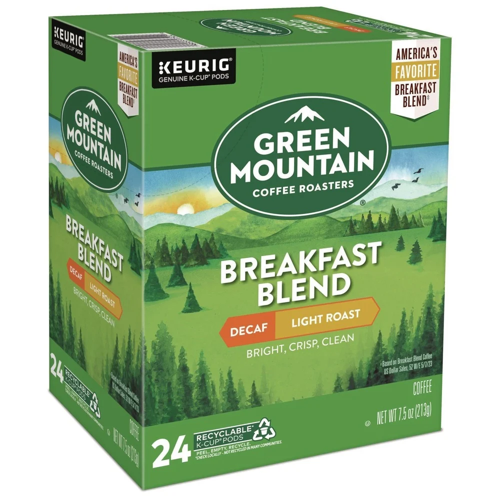 Green Mountain Coffee Coffee K-Cups - Breakfast Blend Decaf (24/Box)