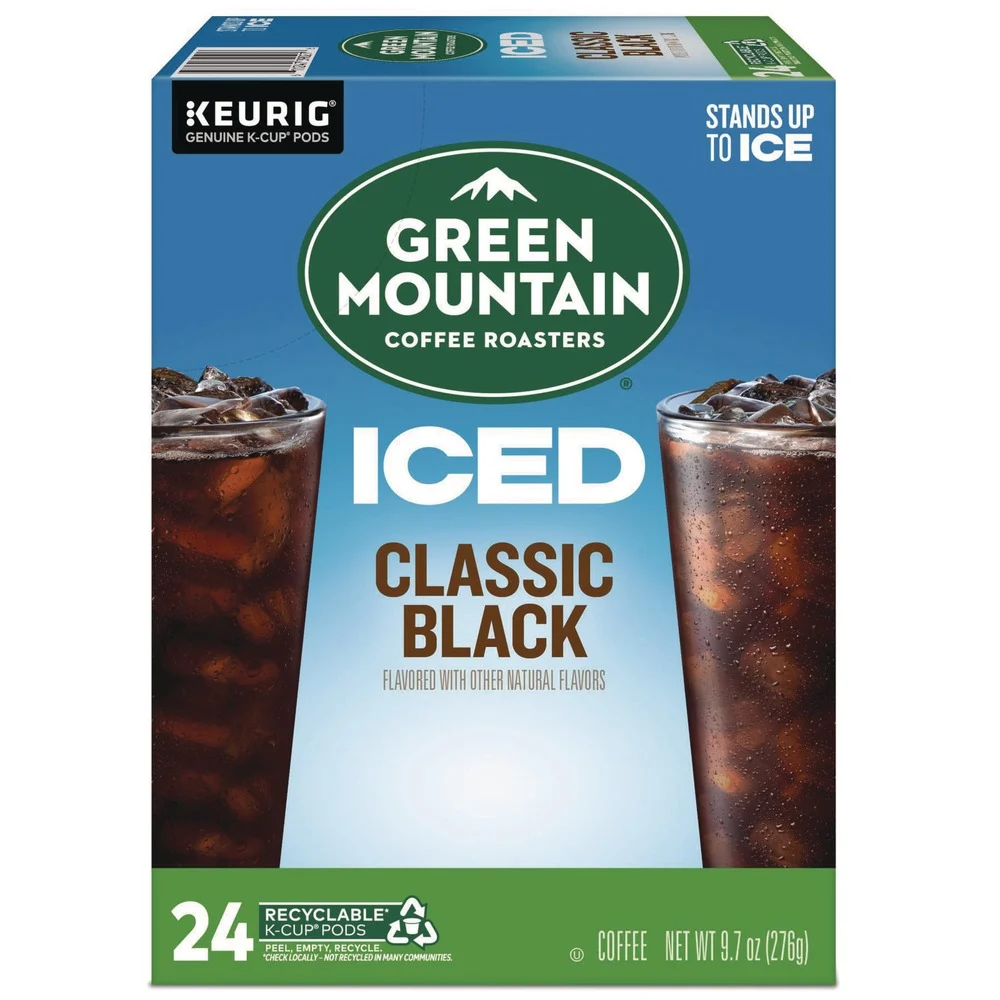 Green Mountain Coffee Brew Over Ice Coffee K-Cups - Classic Black (24/Box)