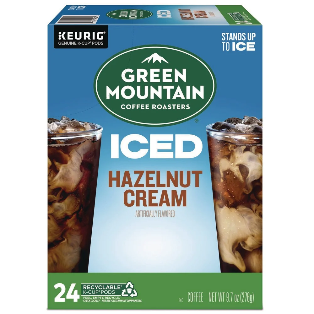 Green Mountain Coffee Brew Over Ice Coffee K-Cups - Hazelnut Cream (24/Box)