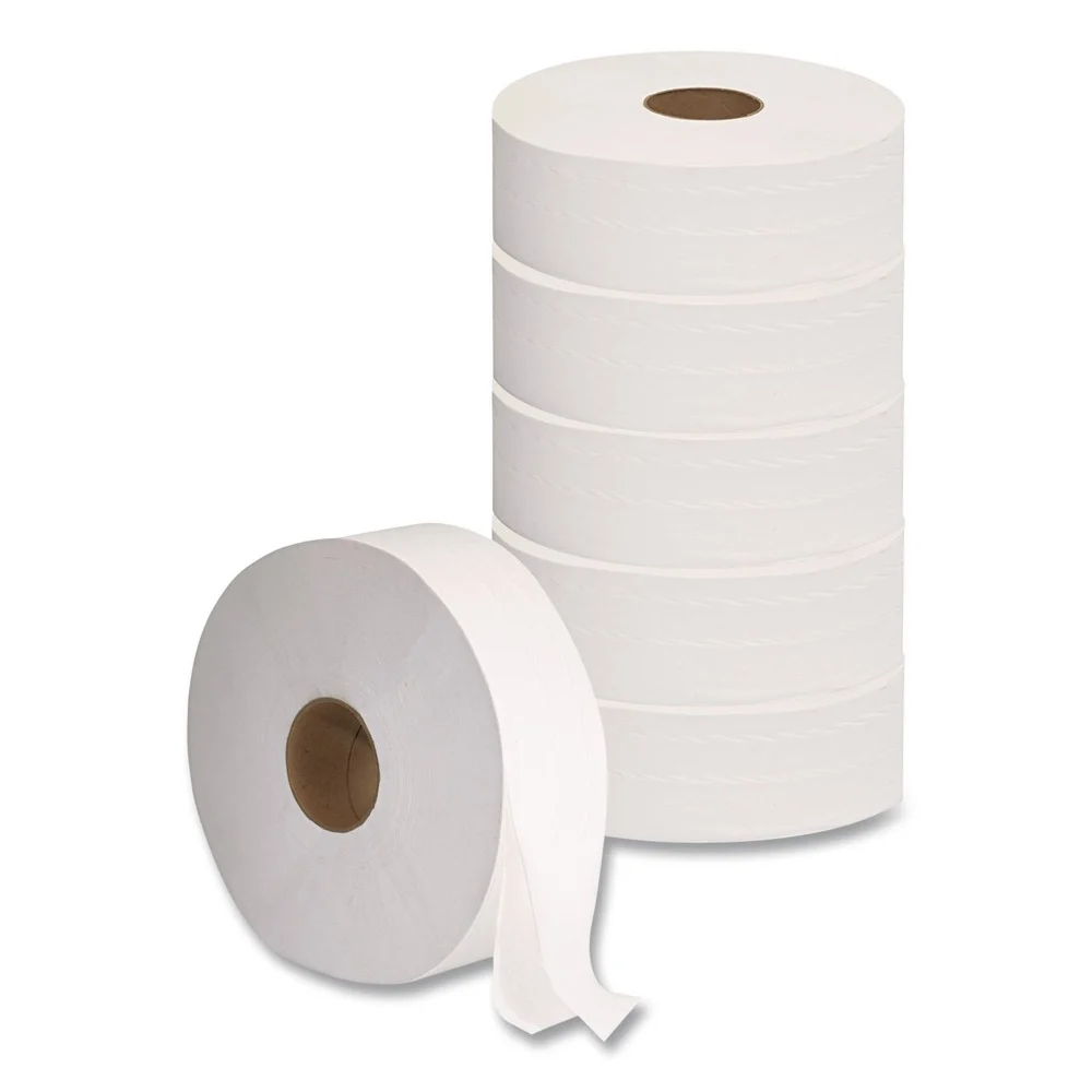 GEN 3.3 in. x 1375 ft. 2-Ply JRT Septic Safe Jumbo Bath Tissue - White (6/Carton)