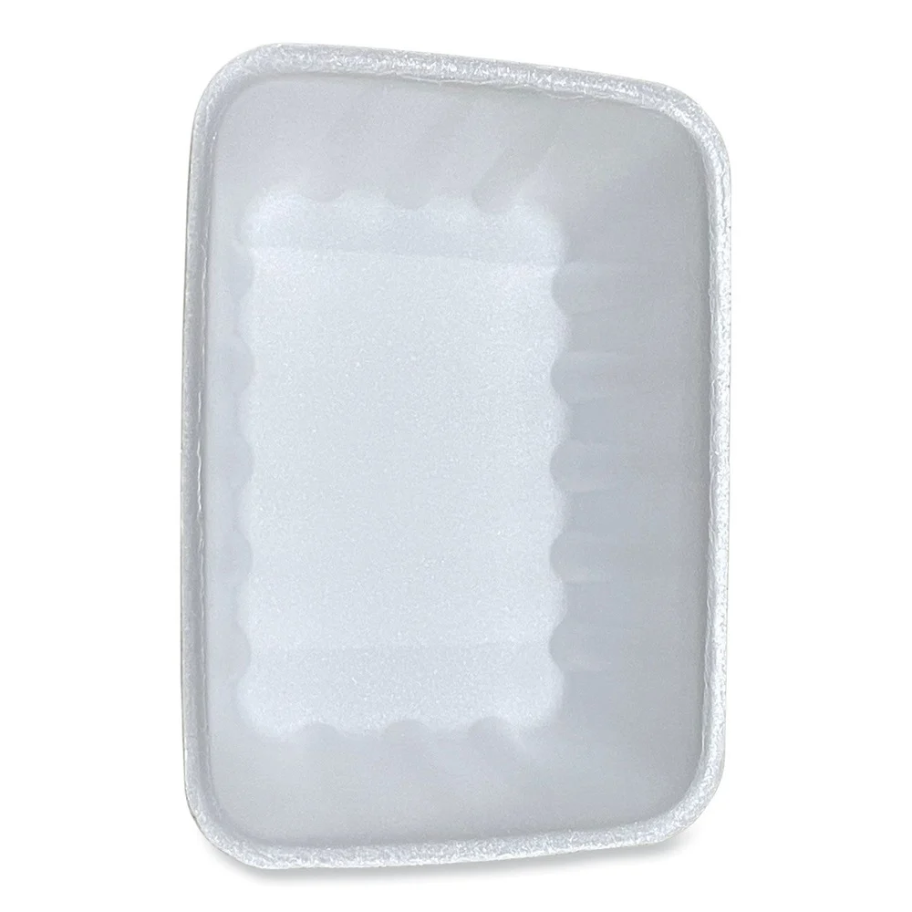 GEN 42WH 8.75 in. x 6.32 in. x 2.25 in. #42K Meat Trays - White (252/Carton)