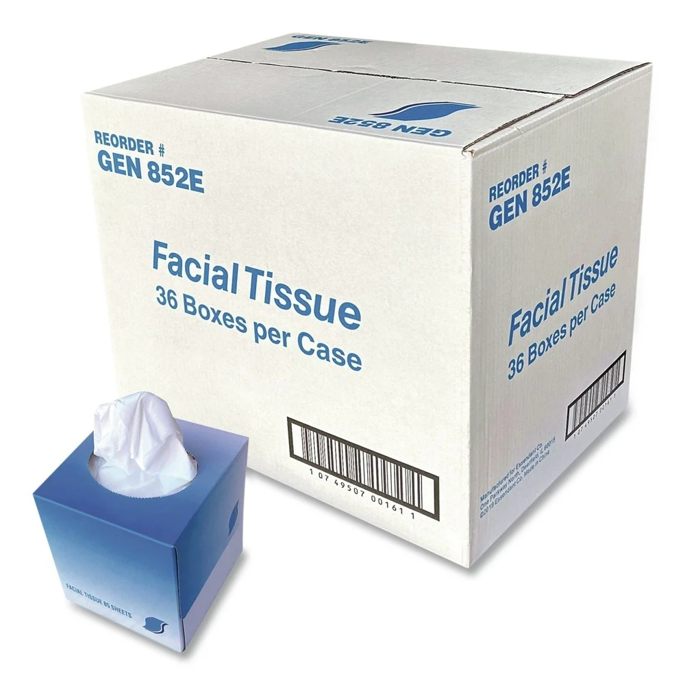 GEN 2-Ply Facial Tissue Cube Box - White (36 Boxes/Carton)