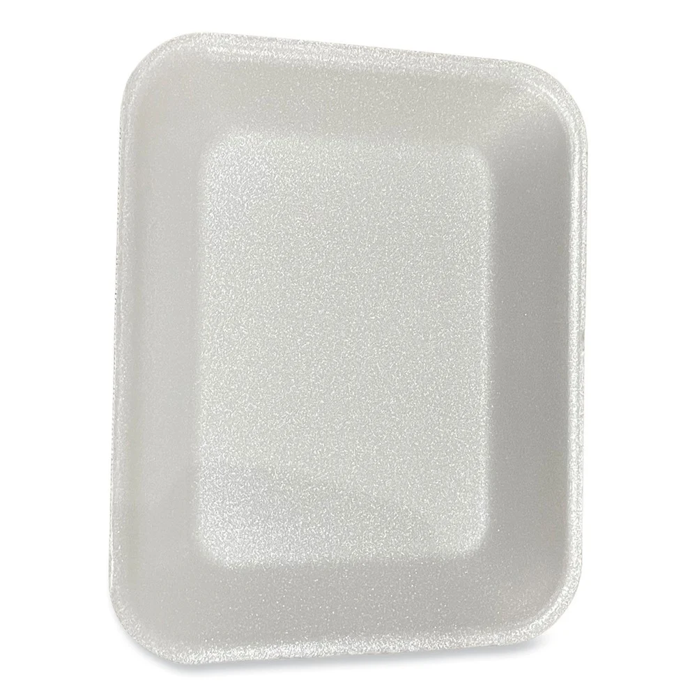 GEN 8PWH 10.8 in. x 8.82 in. x 1.5 in. #8P Meat Trays - White (200/Carton)