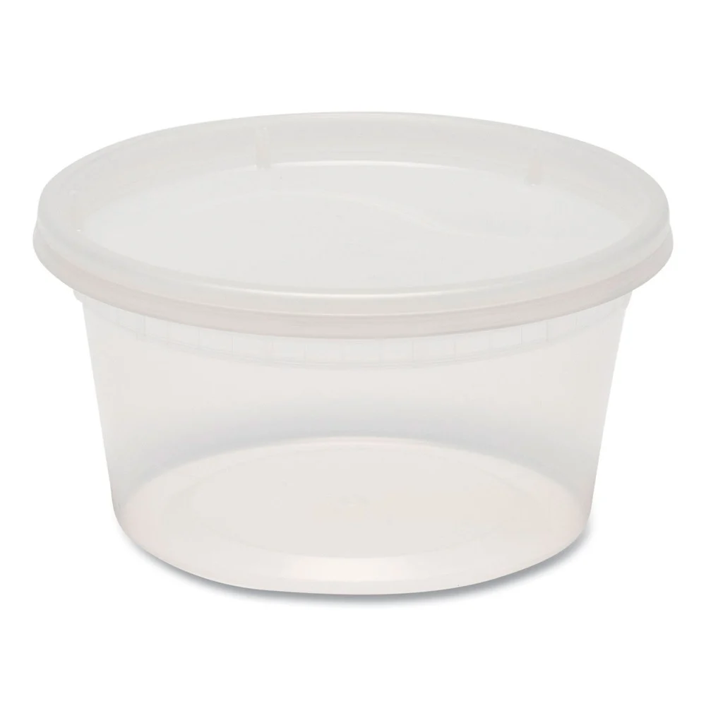 GEN TD40012E 12 oz. Plastic Deli Containers with Lid - Clear (240/Carton)