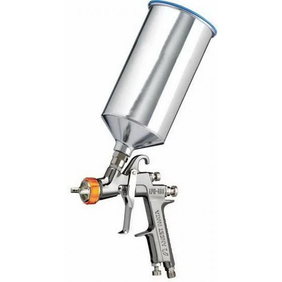 ANEST IWATA 5663 LPH400-LVX Extreme Series HVLP Gravity Feed Spray Gun with Cup, 1.3 mm Nozzle, 1000 mL