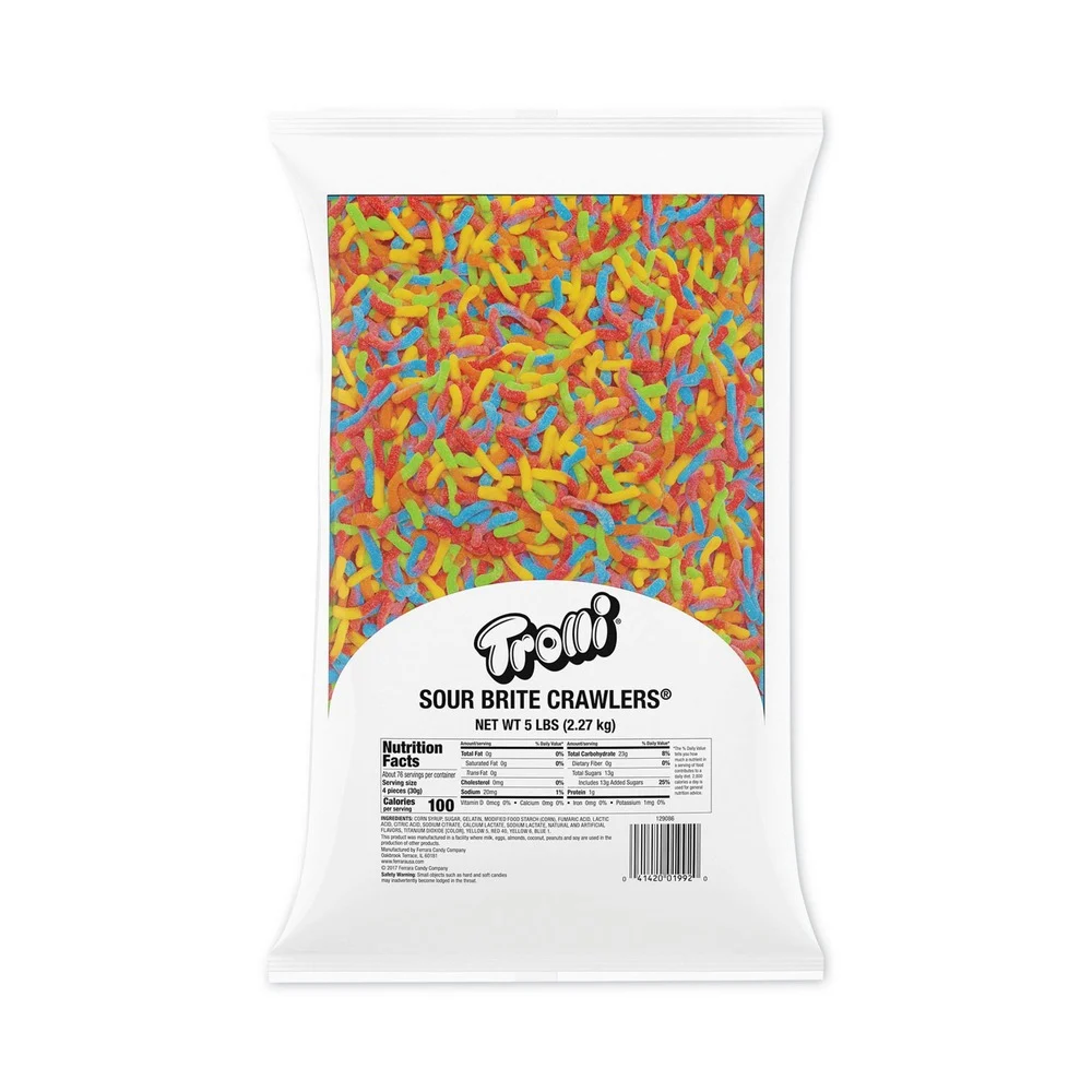 Trolli 770134 5 lbs. Bag Sour Brite Crawlers - Assorted