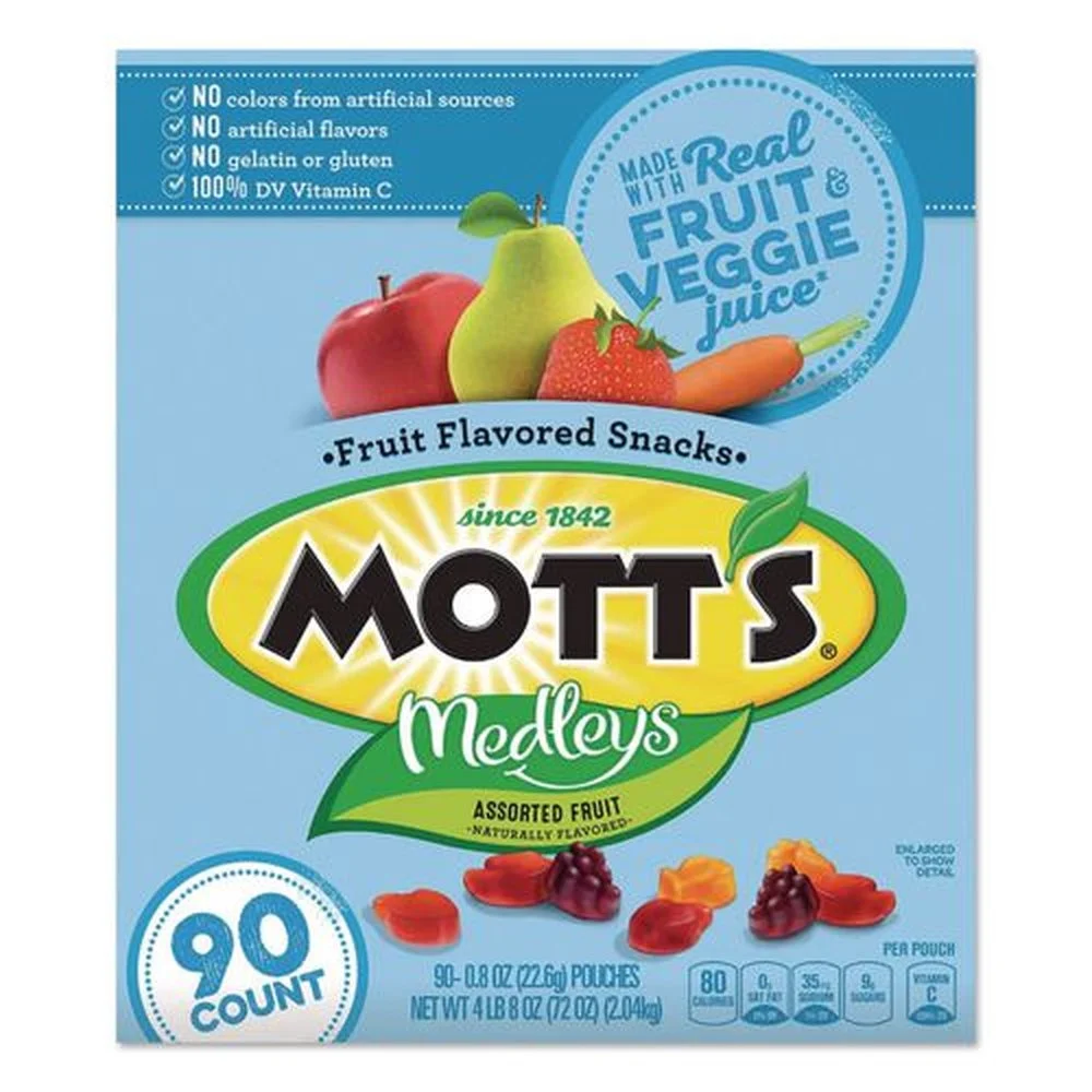 Green Rabbit 66002 0.8 oz. Pouch Medleys Fruit Snacks (90/Carton)